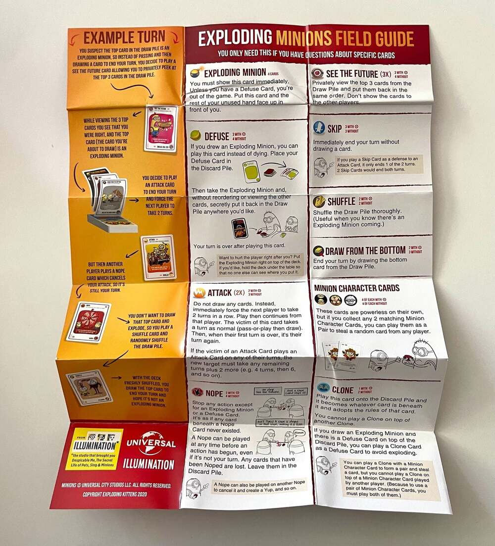 Exploding Minions Card Game by Exploding Kittens - Picture 3 of 4